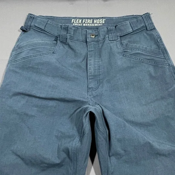 Duluth Trading Flex Fire Hose Sweat Management Carpenter Pants Blue Men 36x34 - Picture 11 of 16